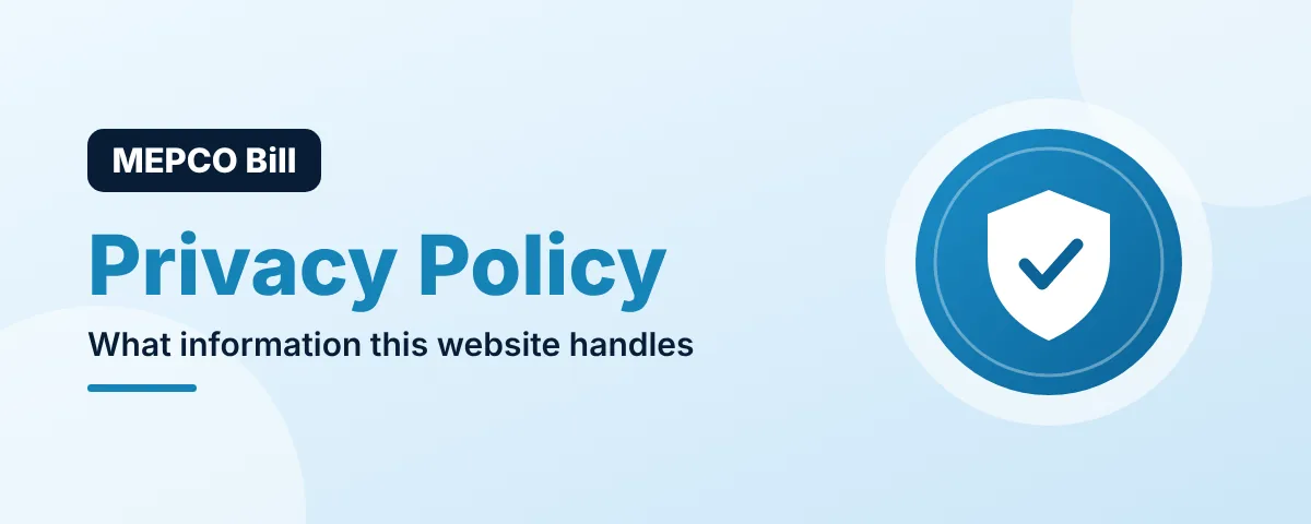 MEPCO Bill privacy policy