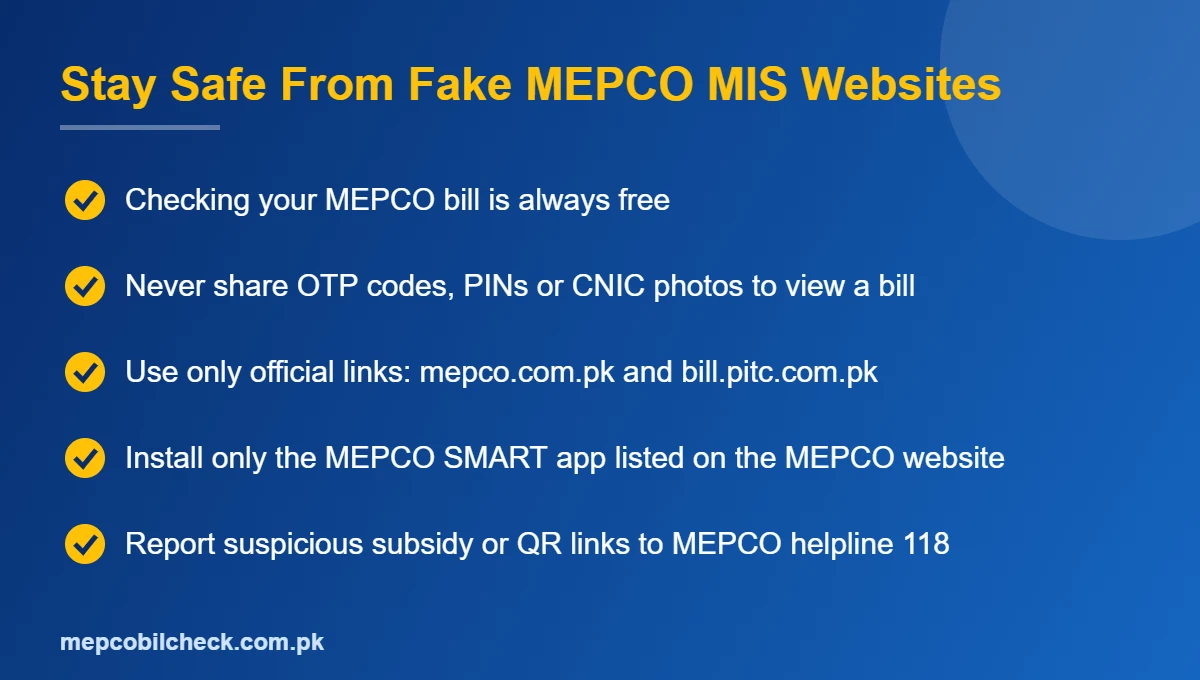 MEPCO MIS safety tips